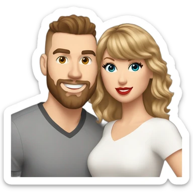 Taylor swift and Travis kelce sticker