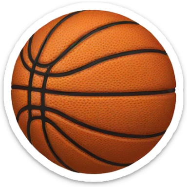 Basketball heart sticker