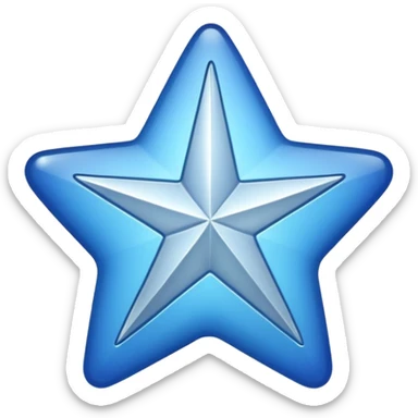 generate a instagram blue tick emoji with a white tick in between a star having 11 points and sticker