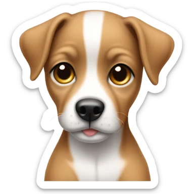 a baby dog with a low taper fade sticker