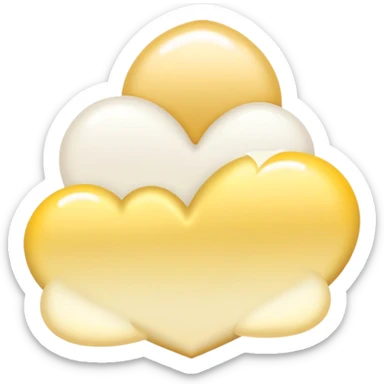 Romantic gold-yellow-white pastel lush gradients aesthetic sticker