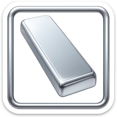 Cinematic Realistic Silver Bar, Cool and gleaming, with smooth, polished silver surfaces reflecting the light in soft, pristine highlights. The elegant shine of the metal exudes sophistication and timeless class. Soft glowing outline, capturing the essence of refined luxury and understated elegance in polished silver. sticker