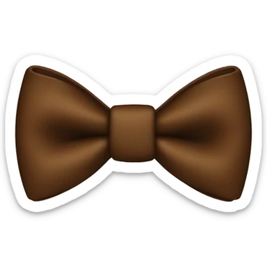 Brown bow tie with bottom sticker
