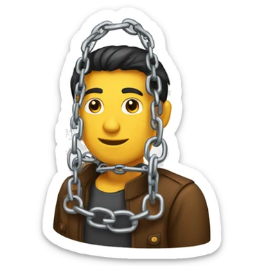 hombre con cadenas sticker