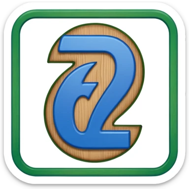 A sign that say 67 but I want the 67 blue and the outside green sticker