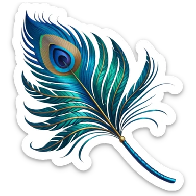 Peacock feather  sticker