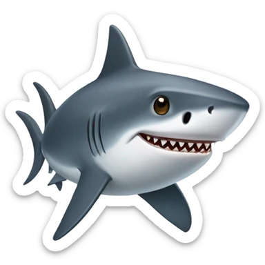 Shark in nun habit  sticker