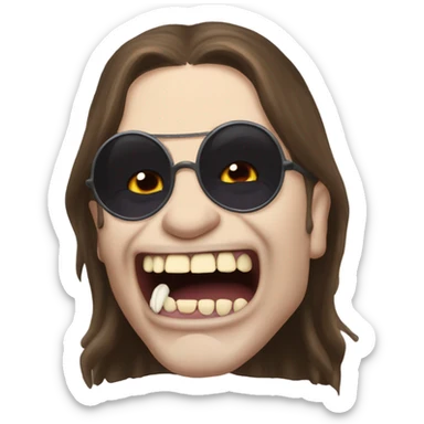 ozzy osbourne biting like a vampire sticker