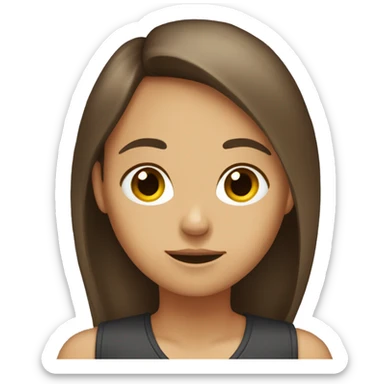 I dont know confuse glassed brown hair girl sticker