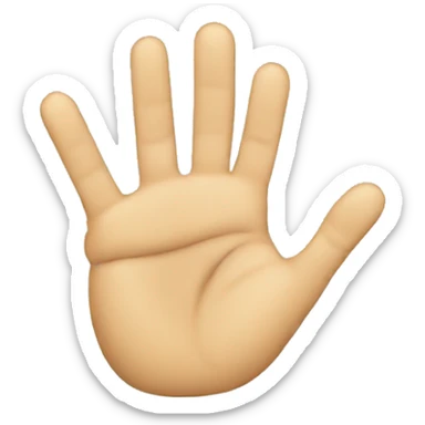 hand palmar with index finger folded inside and the rest is straight sticker