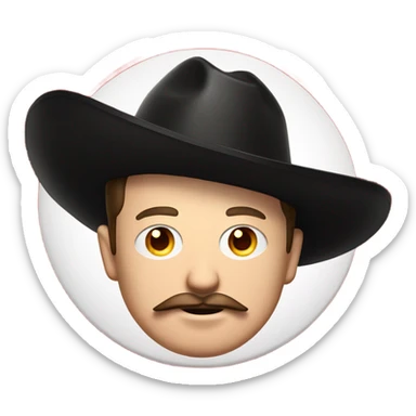 Elon musk with big mustache and black sombrero mexican hat and Tesla logo red shirt Tesla symbol coin sticker