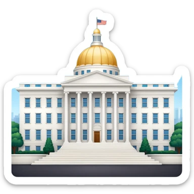 make the png emoji of president's office building sticker