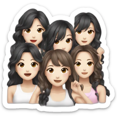 KPOP female music group members sticker