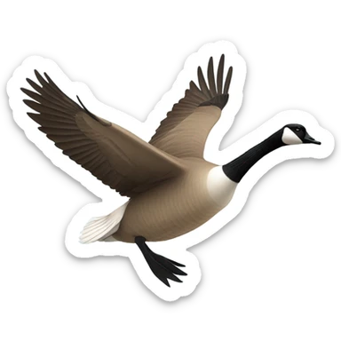 Flying Canadian goose wearing sunglasses sticker