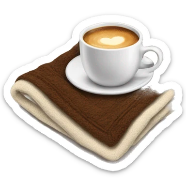 Blanket and coffee sticker