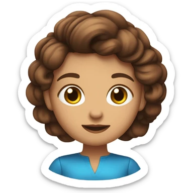 faz um emoji de uma menina ruiva de olho marrom e um menino moreno de olho azul se casando  sticker