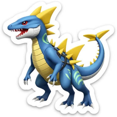 Zeraora-Sharpedo-Garchomp-Ampharos-Rhypherior-Sceptile-fusion sticker