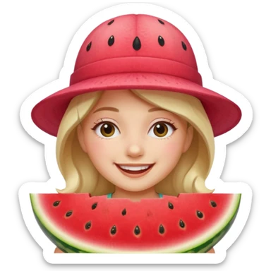 Kids in Fruit Clothes 
A girl in a watermelon Hat




































 sticker
