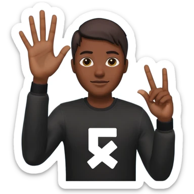 Que este 🙋🏾emoji envés que saludé haga con mano la forma de el emote de fornite toma la L sticker