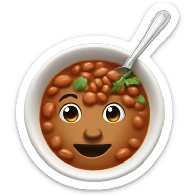 a spoonful of pinto bean soup sticker