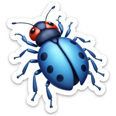 blue ladybug sticker