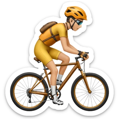 Bicicleta downhill , ciclista montado, montaña sticker