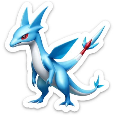 Shiny Latias-Salamence-Fakémon-hybrid-creature (full body)  sticker
