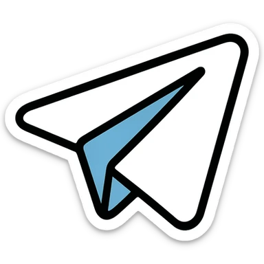 Telegram official logo in emoji style sticker