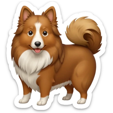 Shetland sheepdog pooping sticker