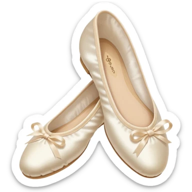 Full Ivory ballet shoes sticker