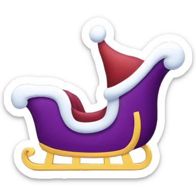 Purple Santa’s sleigh  sticker