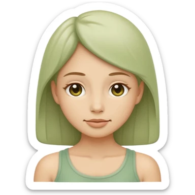 Minimal wellness emoji representing tighter skin and firmness,
subtle lifting effect, smooth contours, calm and natural,
no beauty or cosmetic symbols, soft sage green color palette sticker