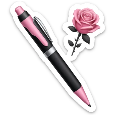 crée moi une liste avec un stylo en rose claire dégradé rose foncé sticker
