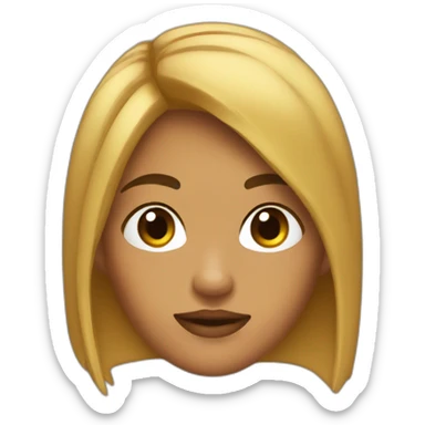 Chica con anteojos cabello castaño sticker