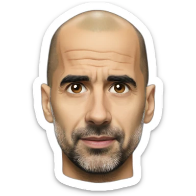 pep guardiola head with neck sticker