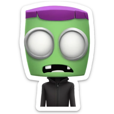 invader zim sticker