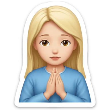Prière chrétien fille sticker
