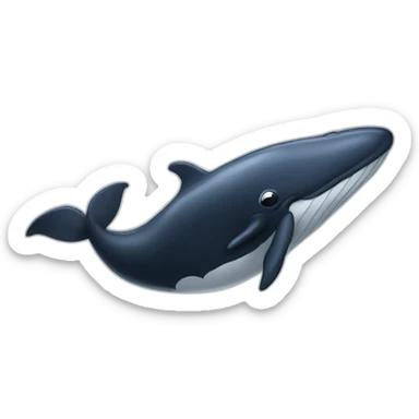 Whale as James bond sticker