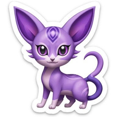 Meloetta-Purrloin-Espeon-Spyro-Toothless-Stitch-Pokémon-Fakémon-creature-hybrid sticker