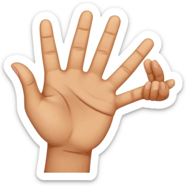 W V as hand signs. sticker