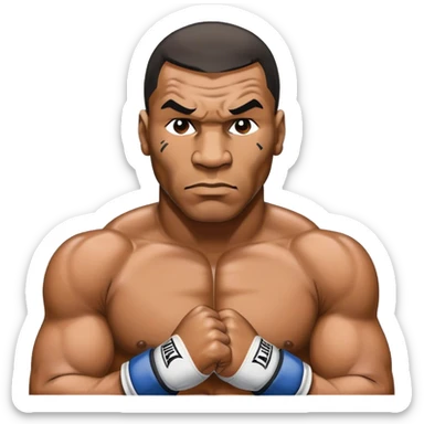 Mike Tyson in the boxing ring, ￼ sticker