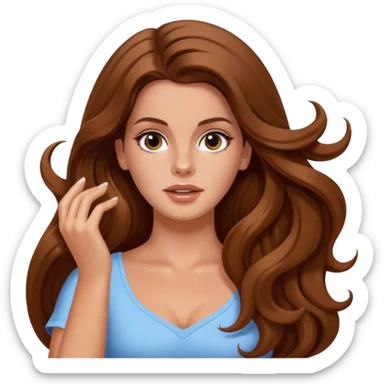 Lana del rey throwing her hair back, confidently sticker