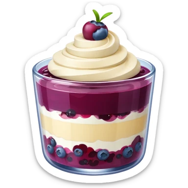 blueberry parfait sticker