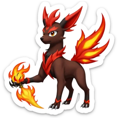 Darkrai-Scizor-Flareon-Houndoom-fusion with fiery horns and a Mohawk  sticker
