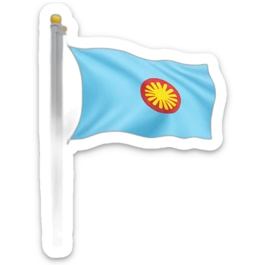 The flag of the country with light blue instead of reds  sticker