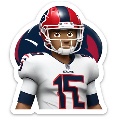 Patrick Mahomes but as a Houston Texans player sticker