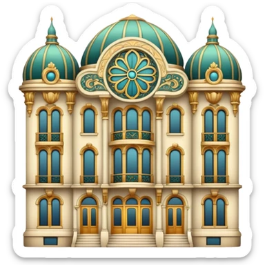 art nouveau architecture aesthetic sticker