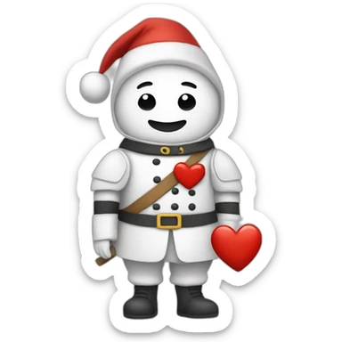 Bonhomme qui fait un coeur sticker
