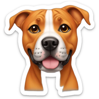 staffy orange sticker