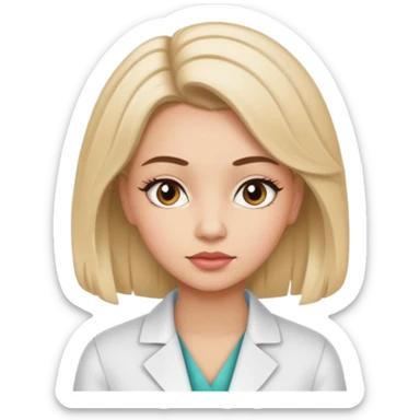 The cosmetologist girl was thinking sticker